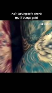 Kain Sarung Sofa Chenil Gold // Bahan Kursi Sofa Chenil // Kain Cenil Motif Gold Meteran