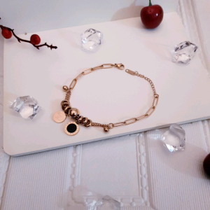 Gelang Rantai Titanium Rosegold Anti Karat