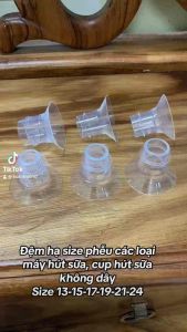 Đệm giảm size hạ Size Phễu hút sữa Cup hút sữa không dây size 13-15-17-19-21-24mm chất liệu Silicon an toàn cho bé