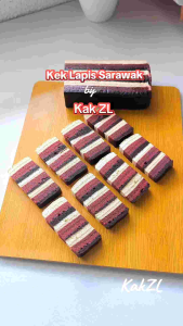 KAKZL HOMEMADE KEK LAPIS SARAWAK LAYERED CAKES RED VELVET NUTELLA