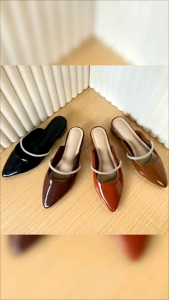 sandal mules wanita hak 3 cm terbaru