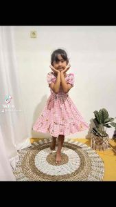 dress midi dress Calista anak 5-7 tahun dress kerut anak dress/daster solo murah cantik daster kerut solo dress anak kekinian dress cantik imut anak