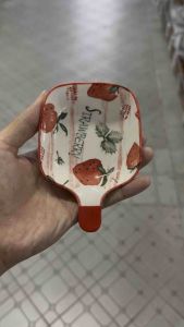 APPN (1ชุดได้2ชิ้น มีคลิปรีวิว) จานเล็ก ถ้วยใส่น้ำจิ้ม ถ้วยใส่ขนม ลายผลไม้ สีแดง สินค้าพร้อมจัดส่ง (1206181216)