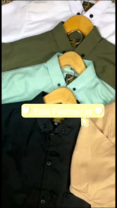 Kemeja casual formal pria polos lengan pendek distro dewasa terbaru hem cowok warna marron
