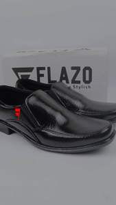 Flazo Sepatu Pantofel Pria Formal Pendek Kerja Kantor Slip On Hitam Z13