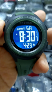 JAM TANGAN SKYMAX 3311 ORIGINAL WATERESIS TALI RUBBER PRIA WANITA DIAMETER 40 mm FREE BATRAI CADANGAN (Andre What 97)