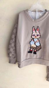 Setelan anak perempuan cream rabbit import 2730