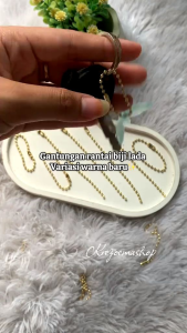 Rantai Biji Lada warna warni gunting kuku gantungan label Hangtag