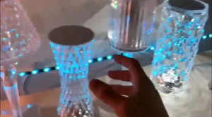 Lampu Meja Cristal Diamond Rose Light Table Lamp 16 Warna RGB Touch & Remote