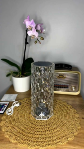 3/12/16 Colors Touch Adjustable Romantic Diamond Atmosphere Light Touch Night Light / LED Lampu Meja Kristal Rose Light Projector / Lampu Meja LED Crystal