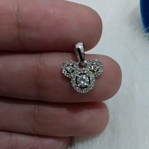 liontin mickey mouse silver /Liontin kartun perak 925 Lapis Emas putih