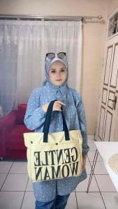 [Toko Uci] Tote Bag Wanita Gentle Women Terbaru 100% Kanvas Premium / Tote Bag Aesthetic Korea