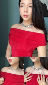Vòng cổ choker thiết kế đính đá lấp lánh sang trọng mã 14 Ciao accessories