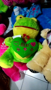Boneka keropi XL gratis nama/foto