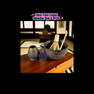 One Two Cups Matcha Set Kit Chawan Chasen Stand Chashaku 4 PCS - N41