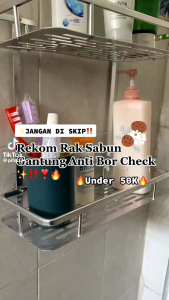 Rak Dinding Toilet Kamar Mandi Alumunium/rak minimalis/rak unik/rak modern/rak sampo/tempat peralatan mandi/rak minimalis