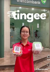 loa thông báo nhận tiền bằng mã QR ngân hàng VIETCOM BANK cho cửa hàng