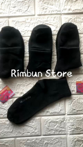 Kaos Kaki Sport Hitam Polos 3 Pasang Atas Mata Kaki / Kaos Kaki Sekolah Hitam Kualitas Terbaik