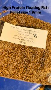 Protein38%-High Protein Floating Fish Pellet 1.8mm Suitable For Red Parrot/ Gold Fish/kOI/Flowerhorn/ Arowana/Discus/Parrot Fish/Angel/