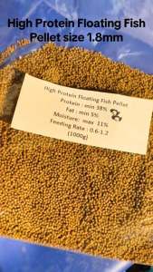 38% High Protein Floating Fish Pellet 1.8mm (500g/1000G)Suitable For Angel/Goldfish/Flowerhorn/Ranchu and all the freshwater fish