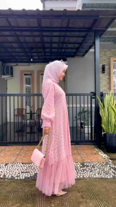 Gamis Ozias Brokat Alvira Busui Friendly