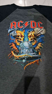 KAOS RAGLAN PRIA WARNA SABLON ACDC | KAOS RAGLAN PRIA LENGAN PANJANG ATASAN PRIA / KAOS MURAH / KAOS DISTRO / KAOS SIMPLE / T-SHIRT PRIA
