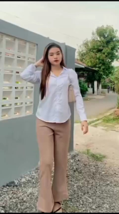 Kemeja Atasan Wanita Polos Panjang Kemeja Lengan Panjang Wanita