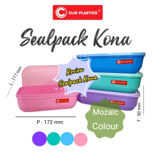 1pcs Lunch box kona clio mozaik colour tanpa sekat 700ml tahan panas