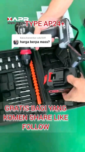 APR bor brushless driver 10mm keyless auto lock type ap24+ fullset accecoris mesin bor cordless 2 baterai lxt 88vf 5cell