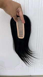 แผ่นปิดผมบางแสกกว้าง ผมแท้100% ทาบตามแนวแสก มีหนังศีรษะ