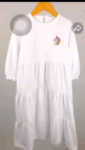 Gamis Putih Manasik Haji Anak Hullapop Size 2-10Tahun