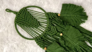 Dream Catcher Celsea - Hiasan Dinding Daun - Wall Decor - Hiasan Gantung 2023 - Wall Hanging - Dream Catcher Daun - Hiasan Macrame Warna - Model Bintang dengan Bahan Tali Katun (Ready Stock)