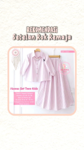 COD // Setelan Baju Kemeja Polo dan Rok Remaja Tanggung 10 Sampai 15 Tahun // Hanna Setelan Teen Kids By Fasha.