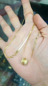 (Mẫu Cao Cấp-Dùng Lâu Dài) Dây Chuyền Bi Châu Dây Mỳ Đẹp Khóa Tròn- Dùng lâu dài tắm rửa thoải mái