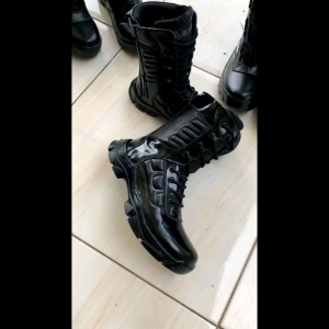 sepatu pdl army boots kulit kilap 047 aleus