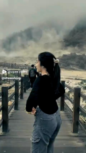 Square Neck Long Sleeve Shirt Blouse/Atasan Wanita Lengan Panjang | Kaos Polos Wanita Korea Spandek long Sleeve | Baju Trend Wanita Termurah | Atasan  Basic / Baju Spandex Rayon Melar / Atasan Basic crop top