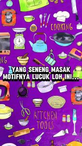 Stiker Kulkas 1 Pintu dan Sticker Kulkas 2 Pintu Lets Cook Together