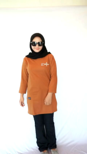 Tunik Tanpa Karet Jahitan: Atasan Tunik Polos Tangan Panjang Oblong Bahan Katun Kombet 20s