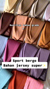 HIJAB SPORT Instan Olah Raga Spandek Polos