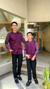 KEMKO BAJU KEMEJA KOKO PRIA PREMIUM WARNA BURGUNDY BAHAN TOYOBO UKURAN M L XL XXK