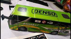 MINIATUR BUS TELOLET BUNYI LED BONUS STIKER /BUS BASURI BUNNYI TELOLET BONUS STIKER