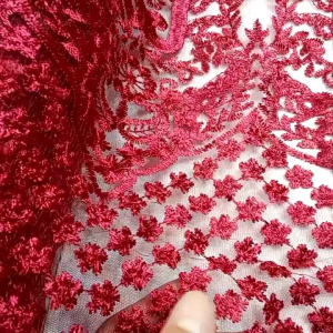 Kain tulle bordir elisab|bahan kebaya motif etnik|tulle sabto bordir|spesial!