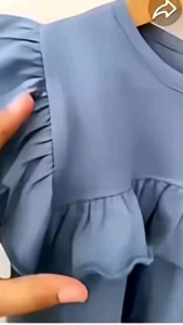 Setelan Anak Kaos Smilee Pompom Warna Biru Size 1-5Tahun