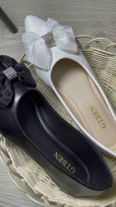 Giày bệt búp bê nơ đá xinh xắn êm chân phong cách Hàn Quốc A16ĐXuoc