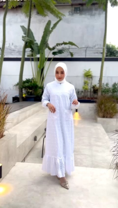 GAMIS HAJI & UMROH // PERLENGKAPAN HAJI/UMROH // GAMIS HAJI PUTIH RENDA