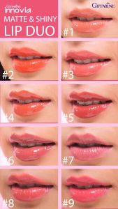 ลิปกิฟฟารีน ลิปแมท อินโนเวีย แมท แอนด์ ชายนี่ ลิป ดูโอ ลิปดูโอ้ Giffarine Innovia Matte & Shiny Lip duo