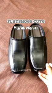 GIROTTI sepatu slop hitam pria tutong Piyu tutong bustong