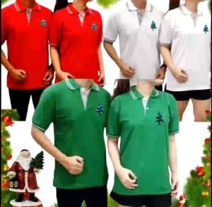Baju Kaos Natal Dewasa Sablon S M L XL XXL / Kaos Kerah Natal Keluarga / Polo Shirt Merry Christmas / Kaos Natalan Pria-Wanita / Kaos Couple Natalan