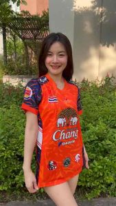 ชุดกีฬา HD-03 เสื้อกีฬา กางเกงเฟ็กธงชาติ ชุดเพื่อนกีฬาความงาม