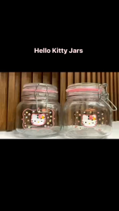 Hello Kitty Glass Canister Jars Airtight 1.5L